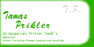 tamas prikler business card